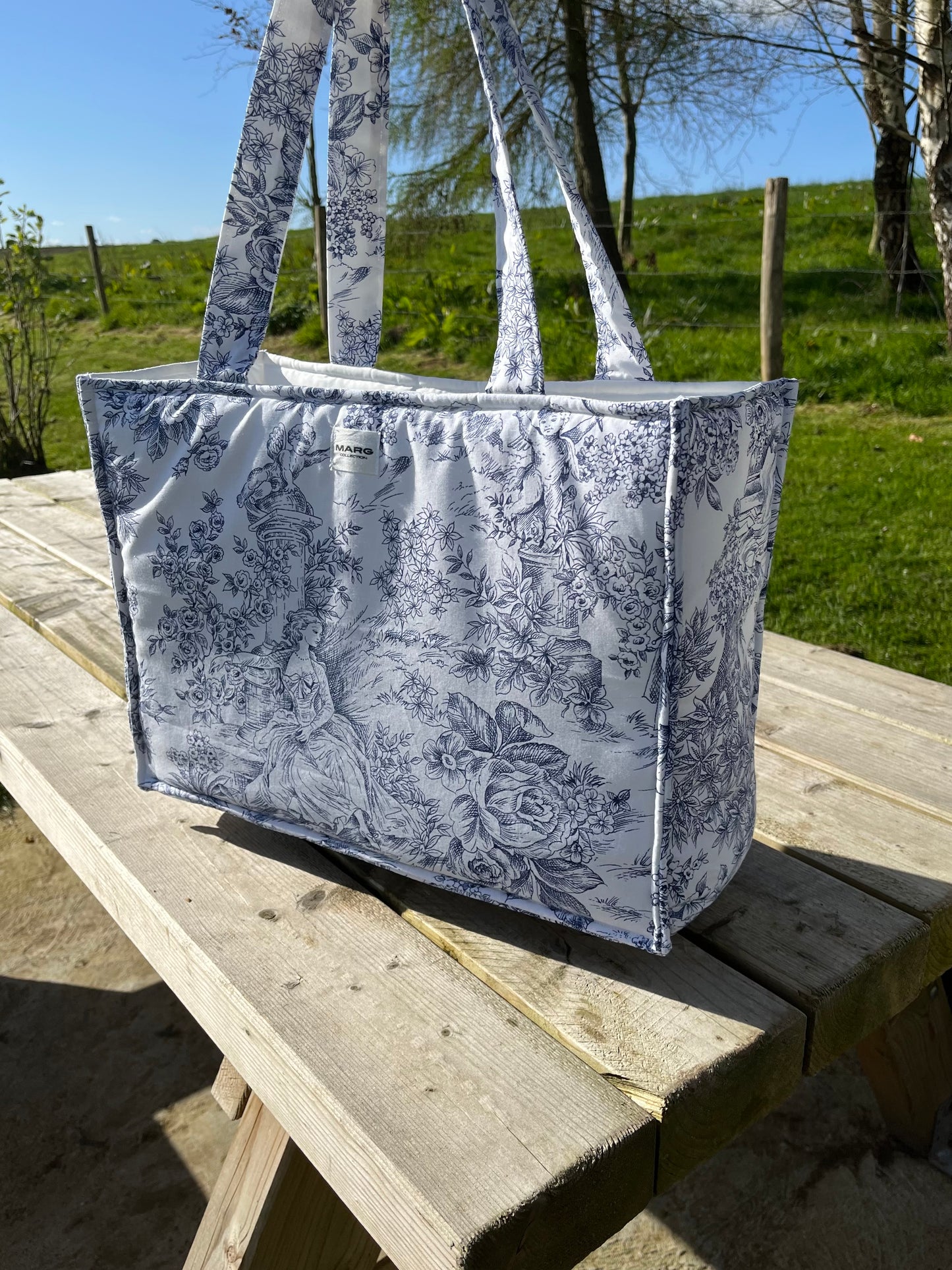 Sac cabas XL - Jouy bleu