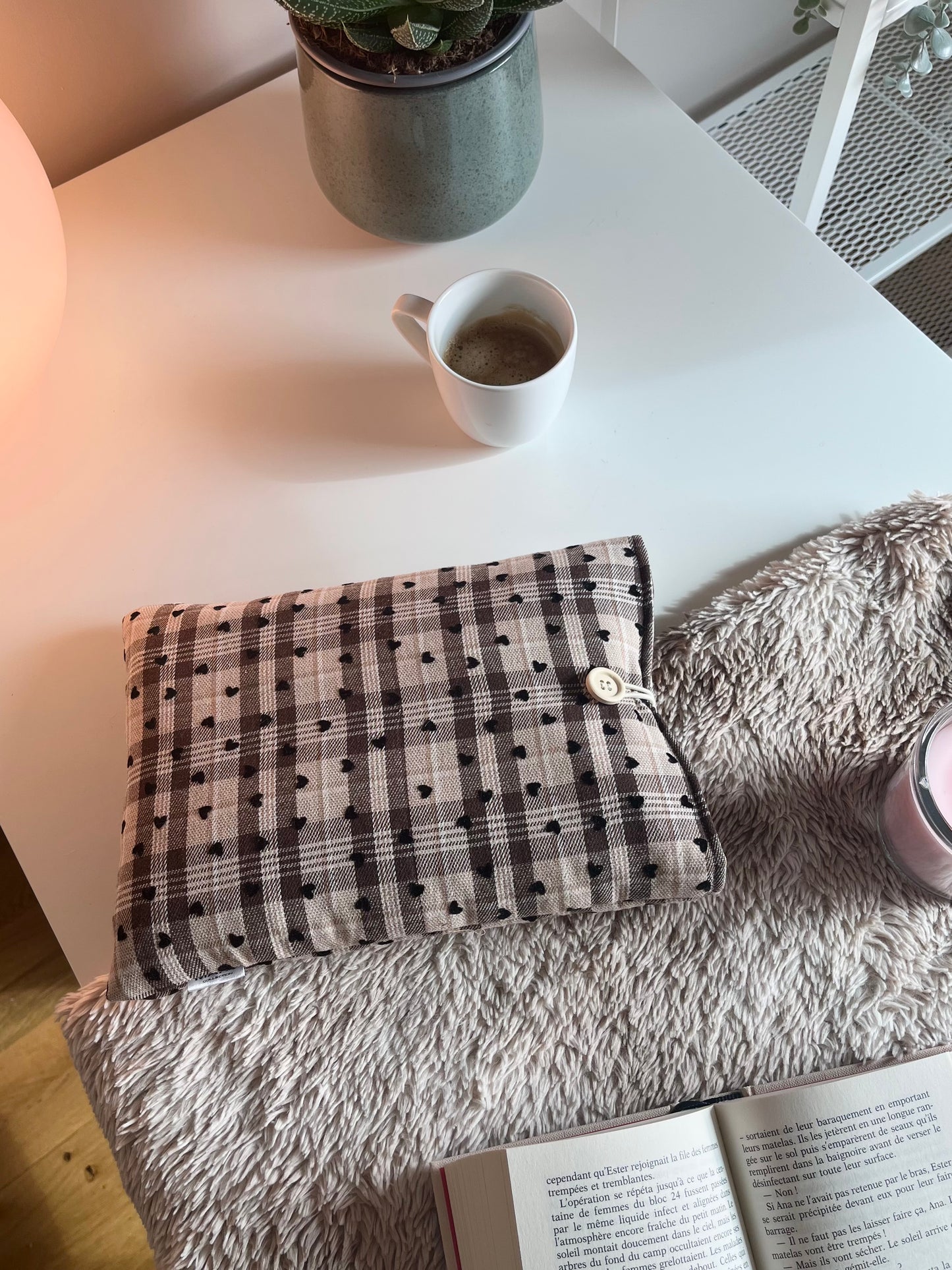 Housse de livre - Chocolat chaud