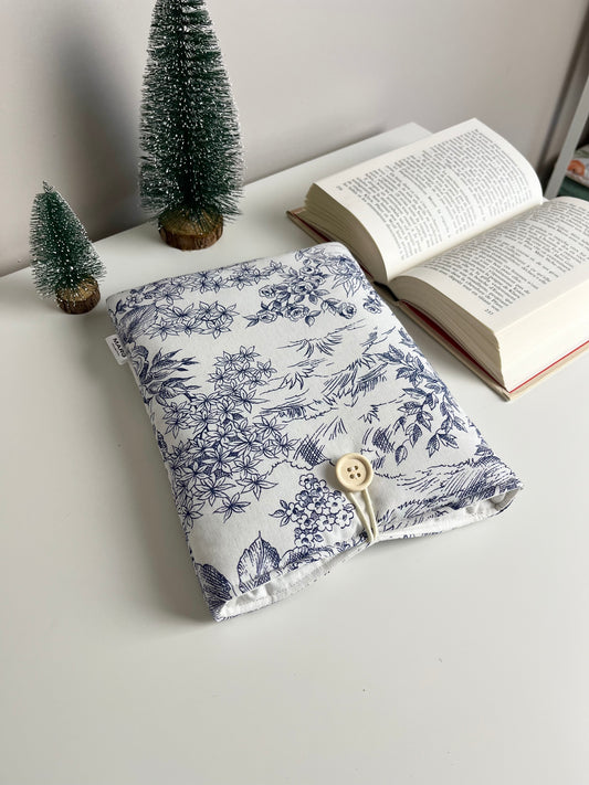 Housse de livre - Jouy bleu