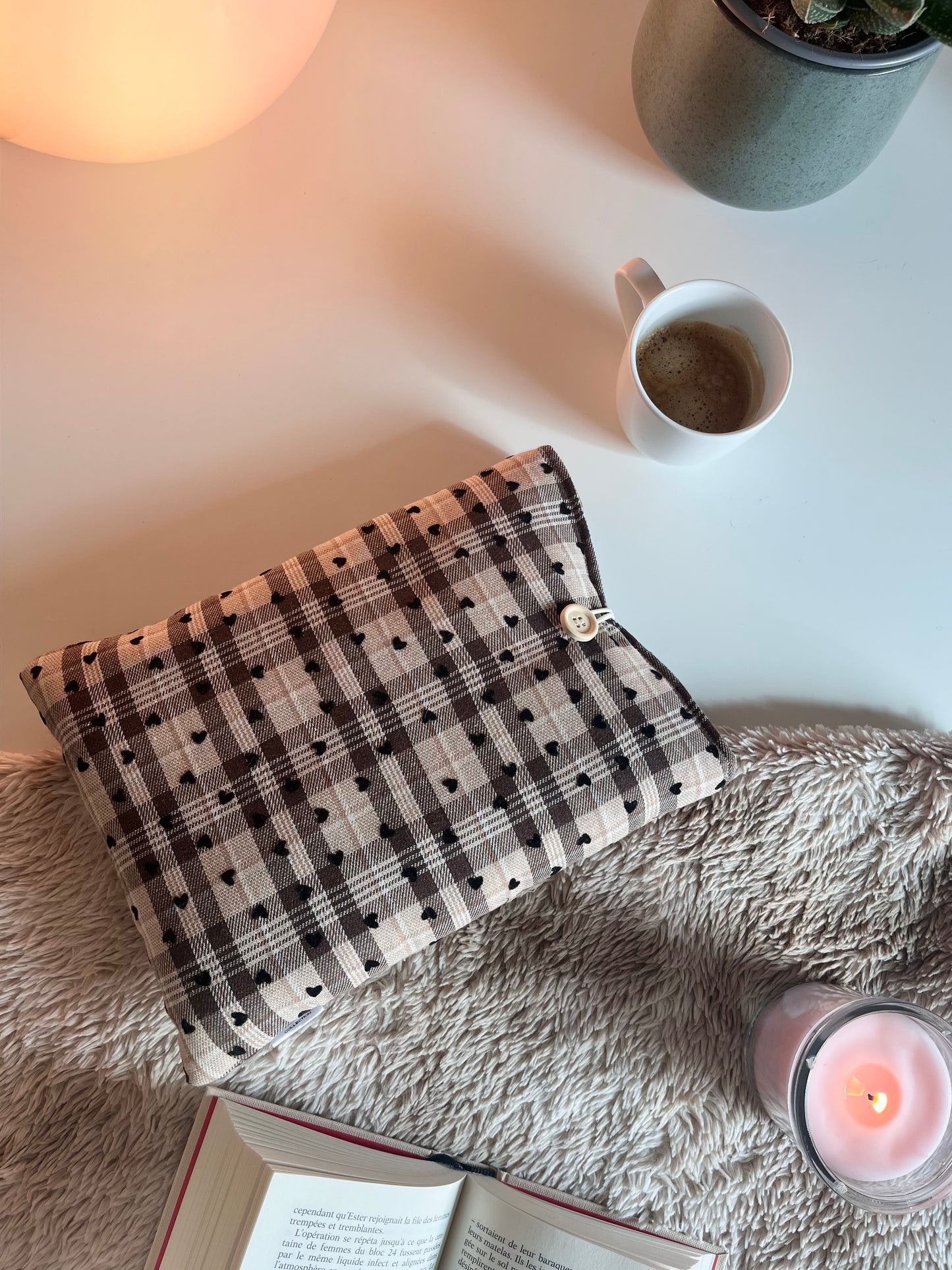 Housse de livre - Chocolat chaud