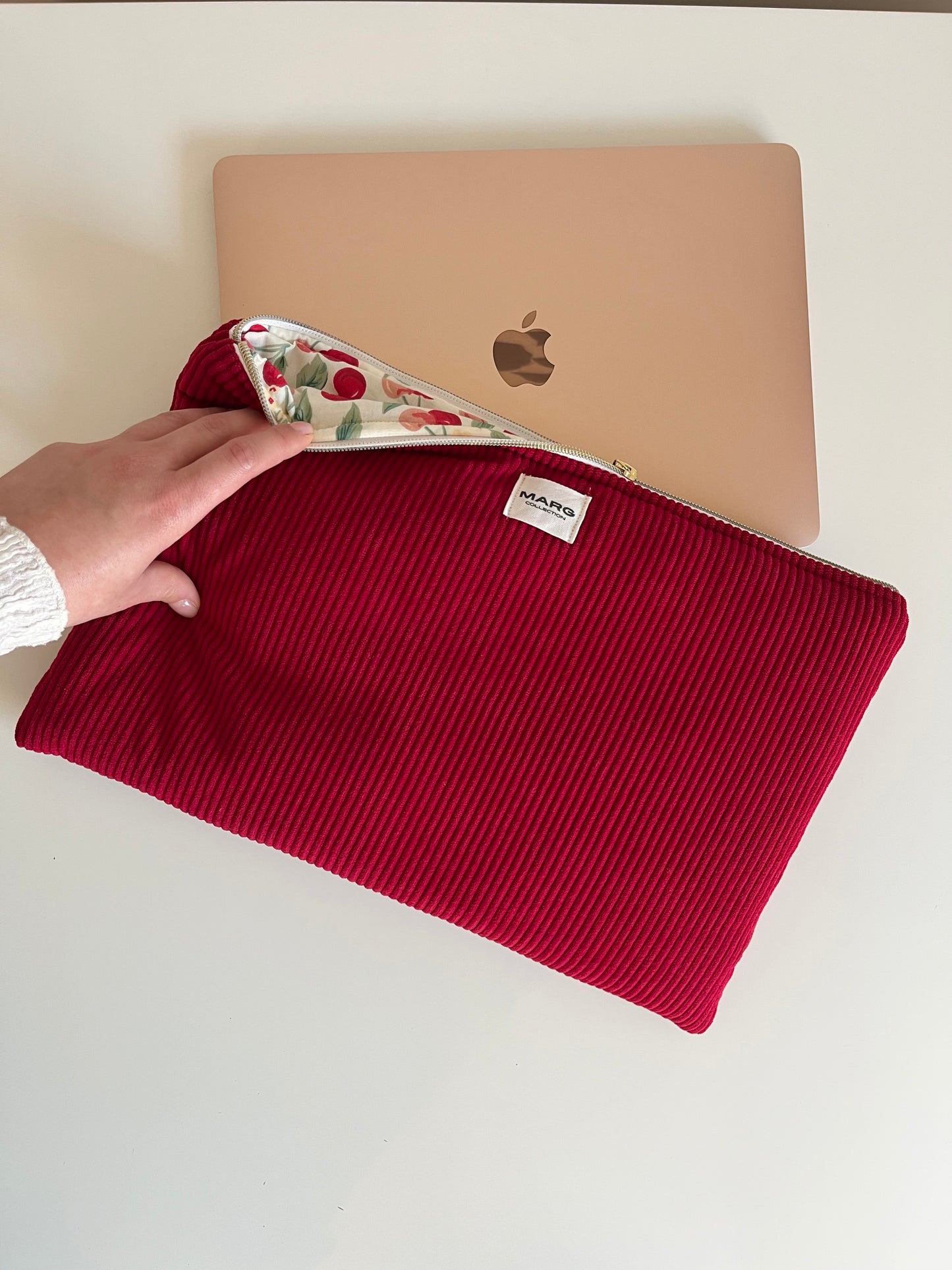 Housse ordinateur/ipad - Rouge gourmand