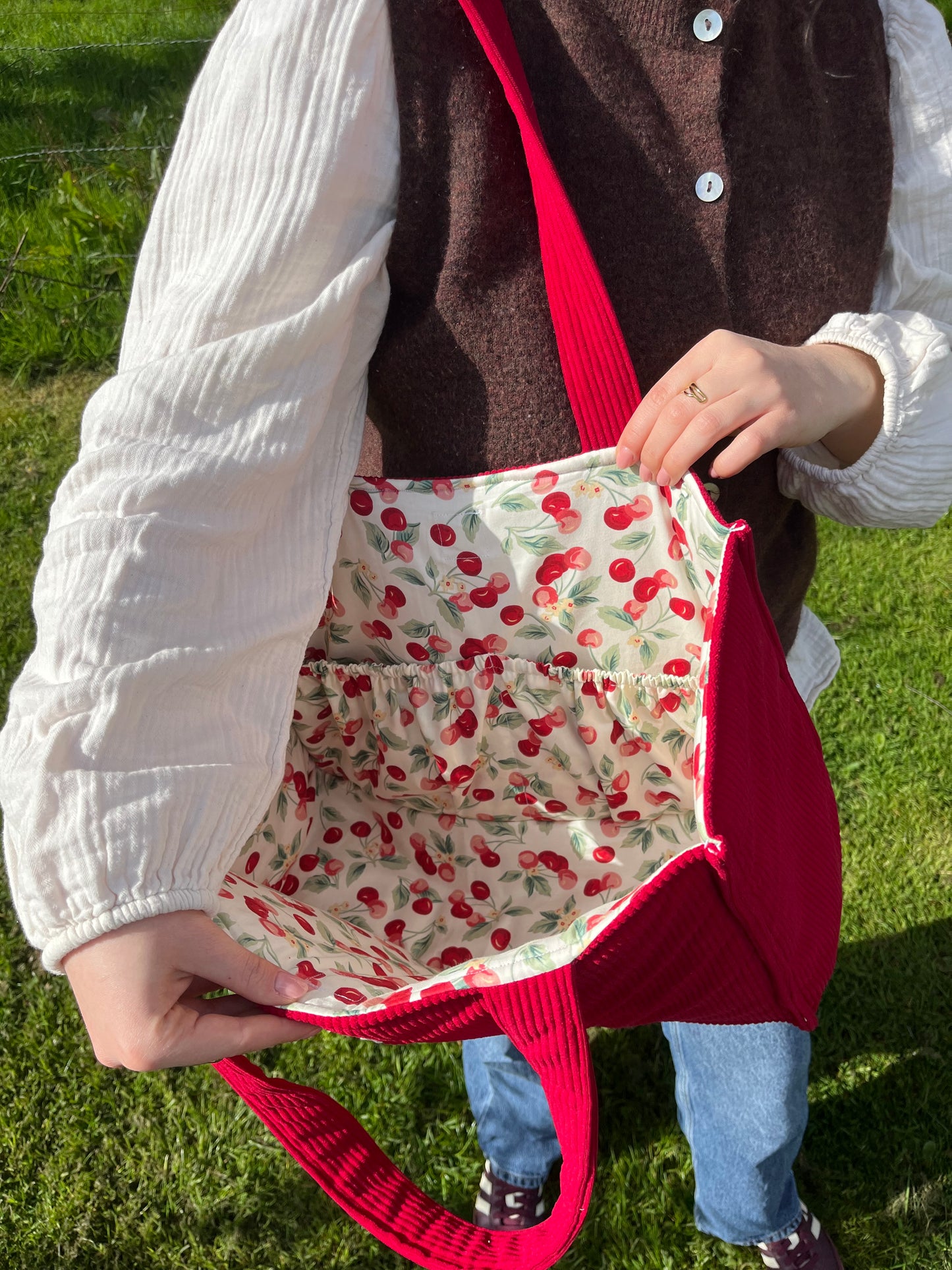 Sac cabas XL - Rouge gourmand