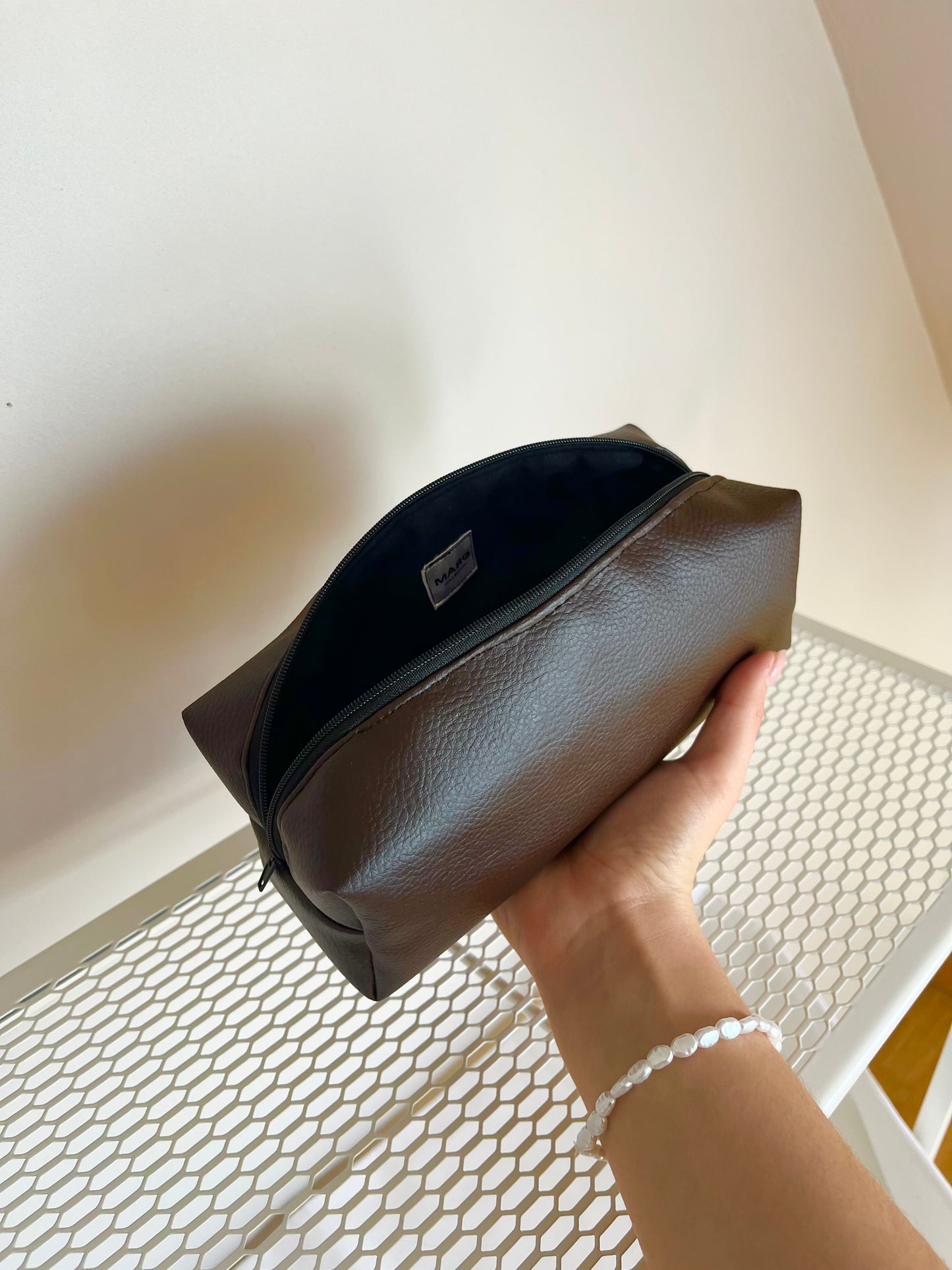 TROUSSE D’ÉCOLE - SIMILI CUIR MARRON