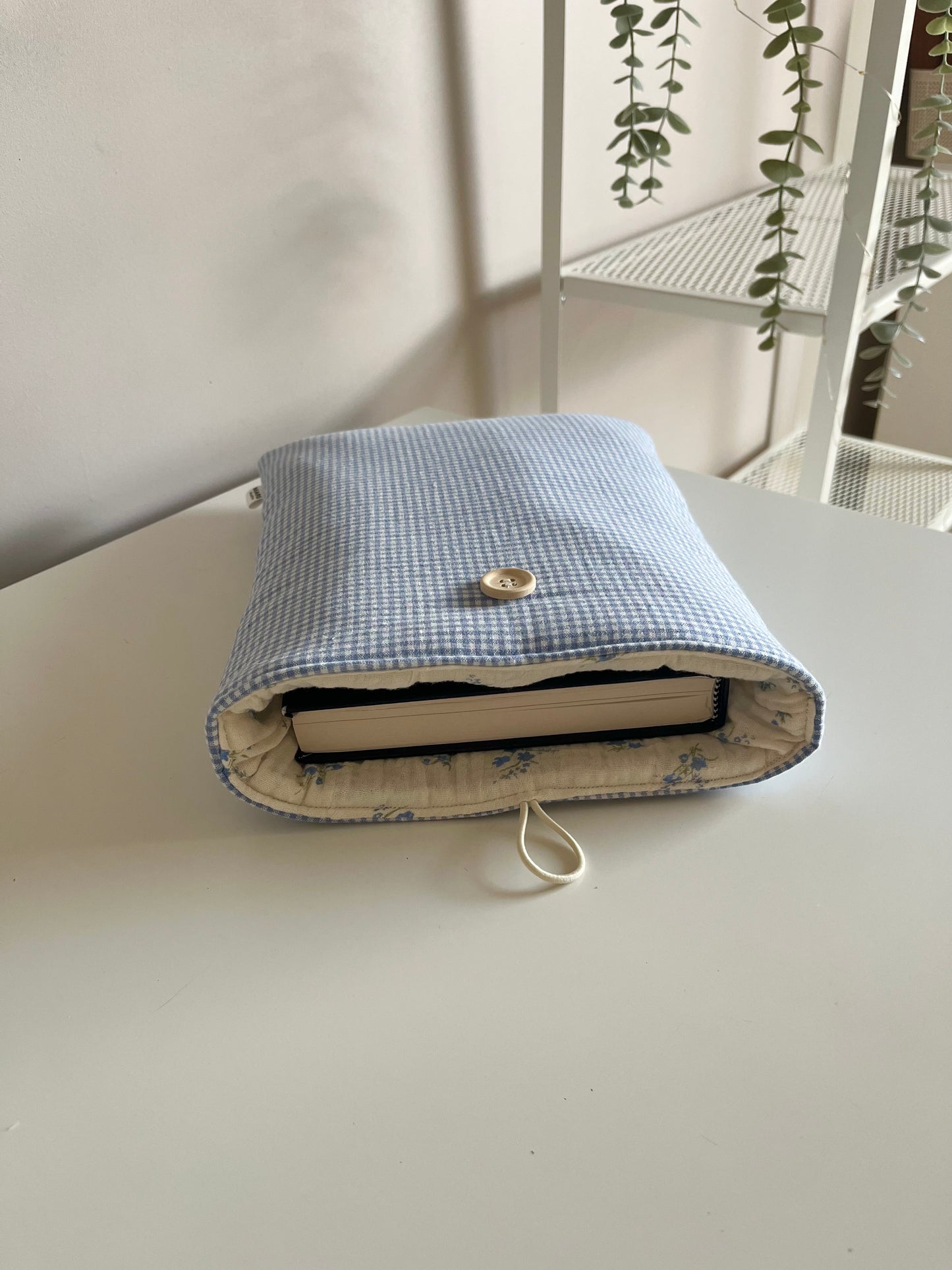 Housse de livre - Le Vichy Bleu
