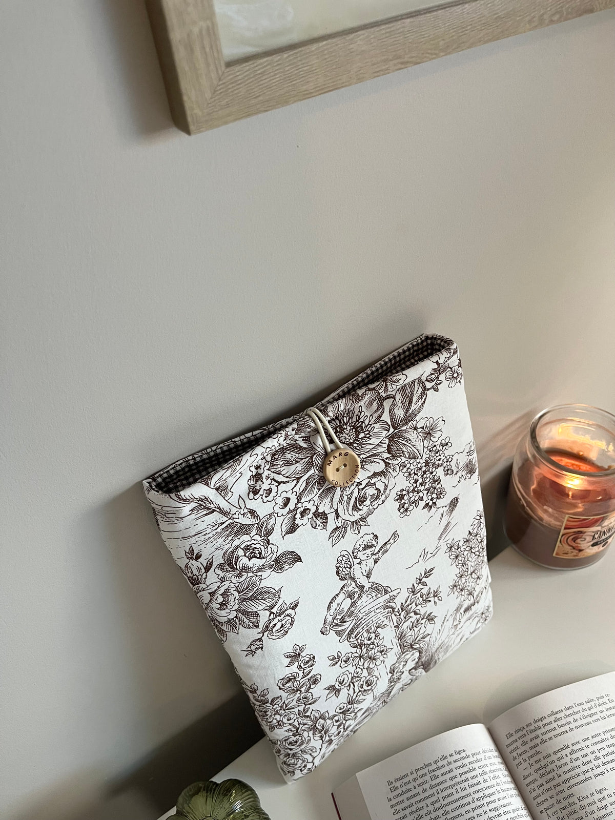 Housse de livre - Jouy Marron