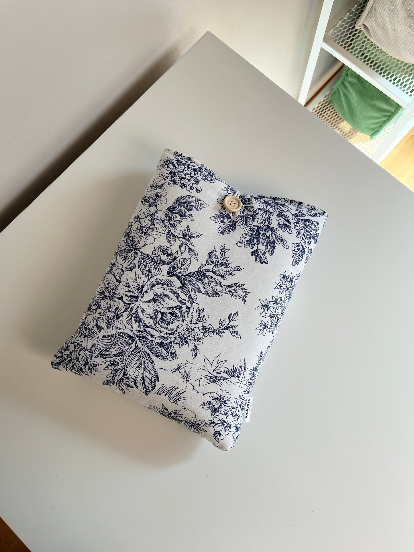 Housse de livre - Jouy bleu